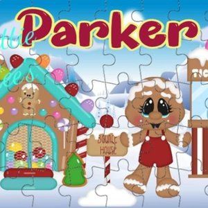 Boy's Custom Order Christmas Puzzle Gingerbread. Christmas